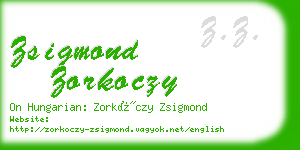 zsigmond zorkoczy business card